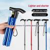 Telescopic Folding Trekking Pole: 5-Section Hiking, Climbing & Ski Walking Stick for Outdoor and Elderly Use