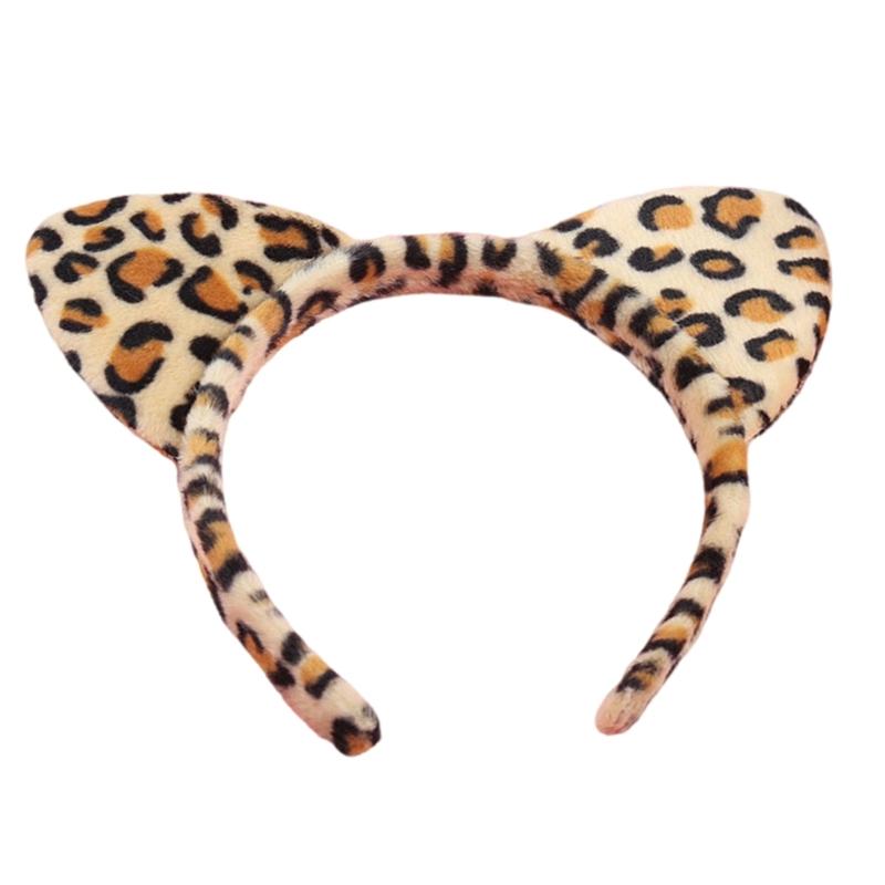 Tiara Orelhas de Gatinho Adereços para Fotos Aro de Cabelo Peludo Faixa de Cabeça Peça de Cabeça para Festa Faixas de Cabeça Divertidas para Festival de Música