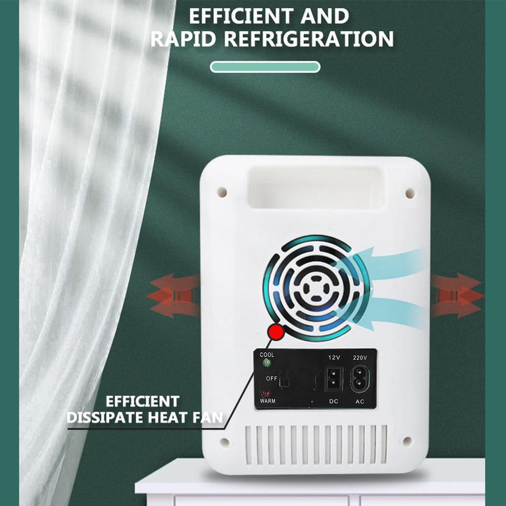 Portable Car/Home Refrigerator Freezer Warmer Outdoor 6L Mini Fridge Refrigerator Icebox For Camping 42W