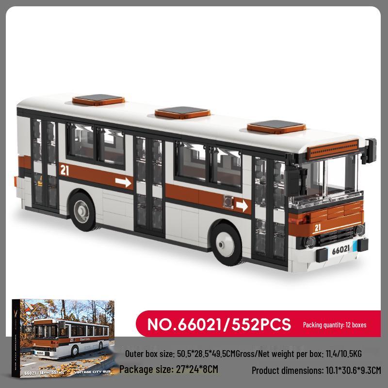 Cross-border Brick Joy Tourist Bus Building Blocks - Educational Toy for Kids