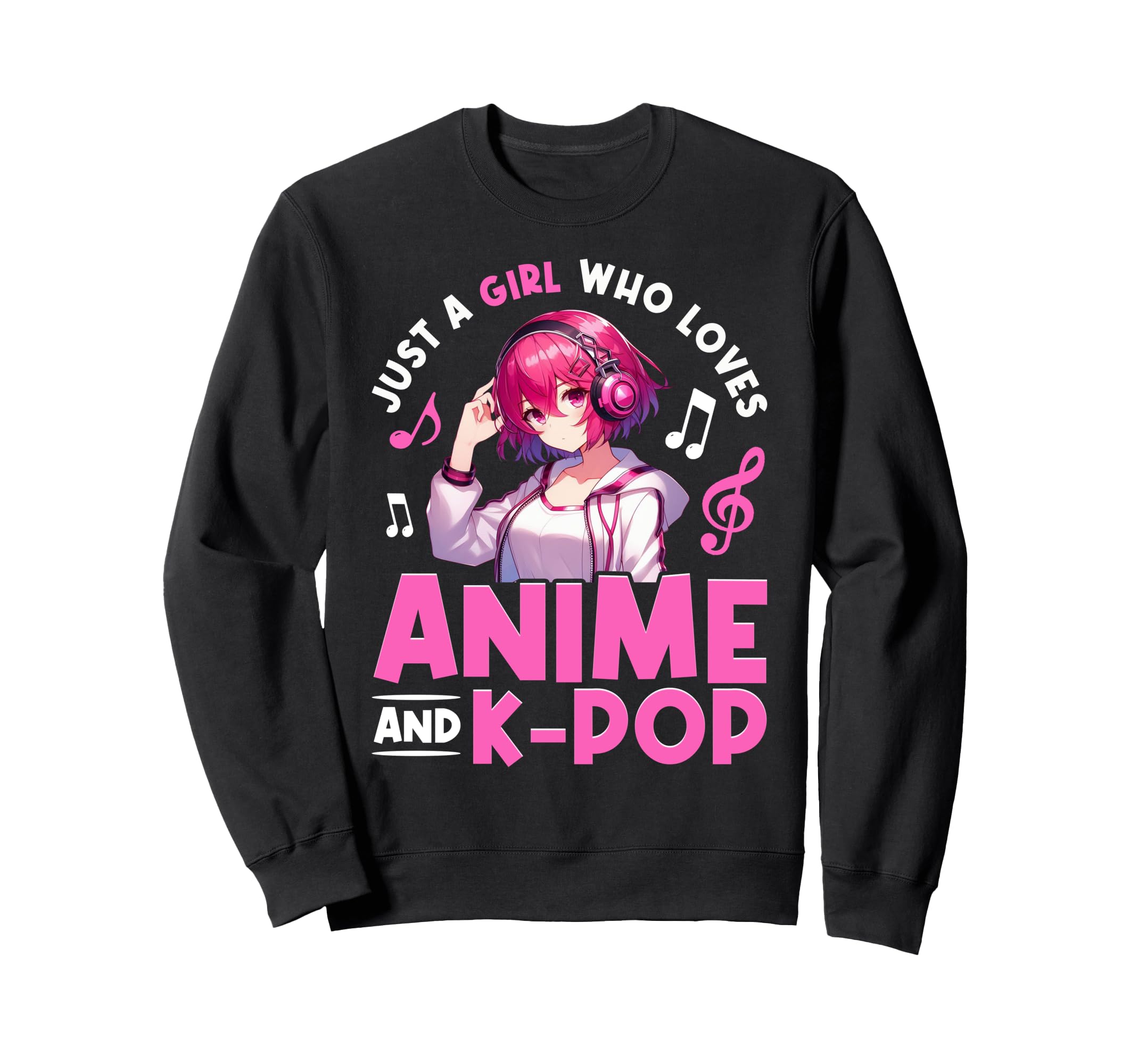 A girl who loves anime and anime merchandise Japanese sweatshirt K-POP чёрный