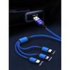 Car Emblem 3in1 Type C Lightning Micro USB Fast Charging Cable For KIA Sportage Ceed Rio 3 Picanto Proceed Gt Stinger 4 K7