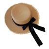French-style flat-top sun hat for women, summer sun protection hat, beach hat, seaside vacation photo sun hat