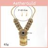 Retro Water Drop Chain Necklace With Rhinestone Inlay And Multilayer Design For Fashion Enthusiasts