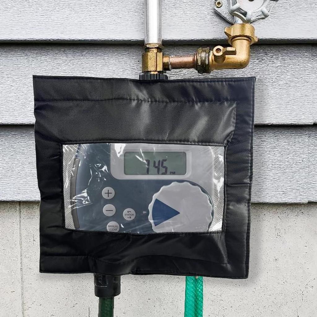 Hose Irrigation Timer Cover Weather-Resistant Protector Clear Front Window Anti Freeze Visible Sleeve For Outdoor Garden Lawn
