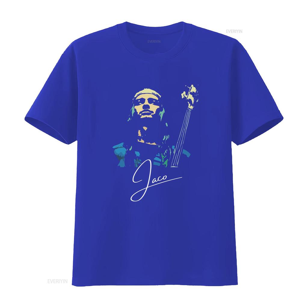 T-shirt Signature Jaco Pastorius vintage Lavata grafica uomo Versatile Casual Elastica Comoda moda Alla moda