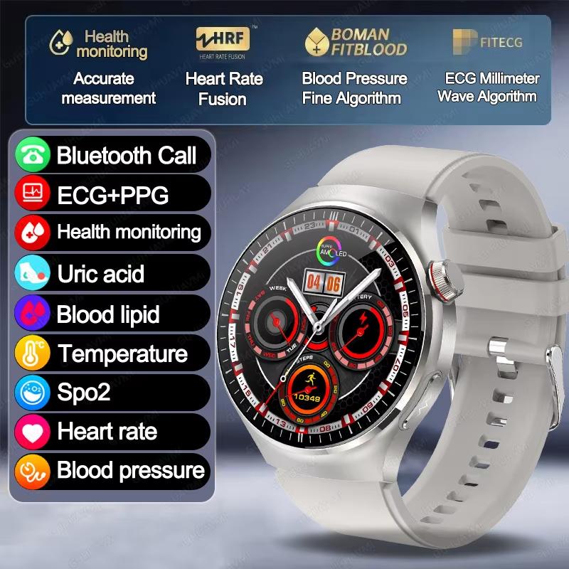 2025 Neue Präzise Blutfette Harnsäure Smartwatch Für Männer EKG+PPG Uhr Outdoor Sport Bluetooth Anruf Gesundheit Smartwatches