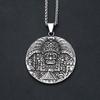 New Vintage Stainless Steel Mayan Pattern Pendant Necklaces For Men Women Big Size AZTEC CALENDAR Necklace Amulet Jewelry Gifts
