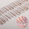 Tiras de Esmalte com Glitter com Lixa Fácil de Aplicar Remover Autoadesivas Unha Inteira Feminina Adesivo para Unhas Manicure Caseira Decoração DIY Nail Art Wrap