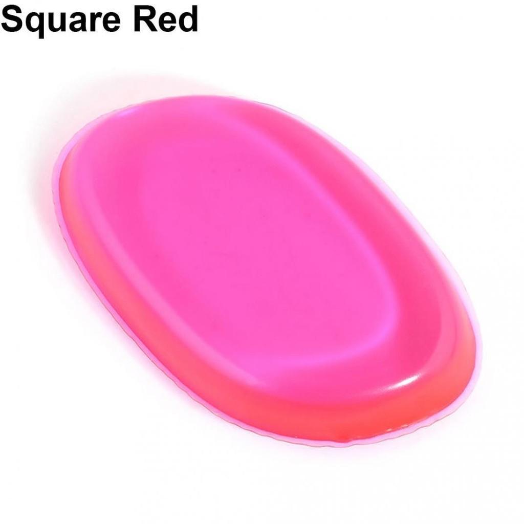 Transparent Silicone Leaf Shaped Makeup Puff Dry Wet Dual-use 6.3*4cm