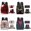 Deadpool 3pcs Student School Bag Backpack Lunch Bags Pencil Case Gifts Kids