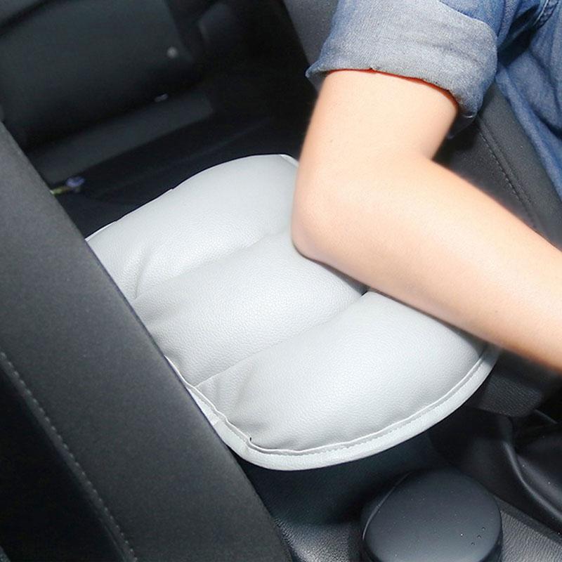 Leather Car Armrest Pad Covers Universal Center Console Auto Seat Armrests Box Pads Black Armrest Storage Protection Cushion