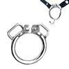 SHAZ Stainless Steel Round Curved Ring Male Adult Chastity Lock Cock Cage Accessories Anti-Erection Device BDSM Sex Toys for Men