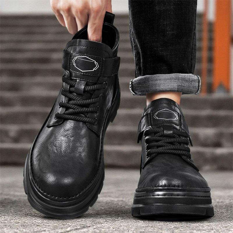 Mens Boots Durable Winter Boot Senior Comfortable Non Slip Cowboy Boots Man Casual Outdoor Sneakers