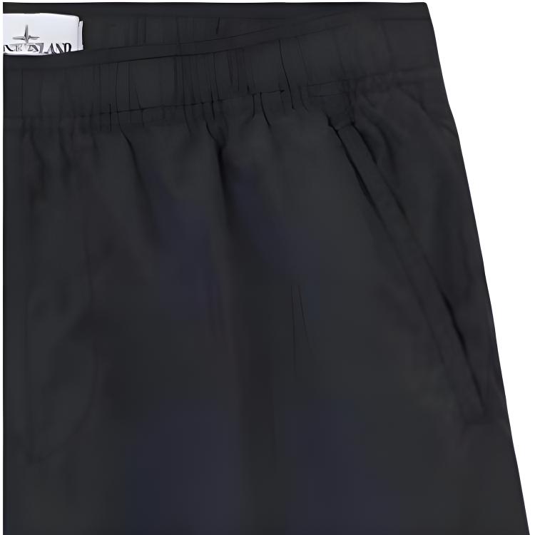 Stone Island Logo Patch Elastic Waist Three-Quarter Casual Shorts Men shorts L1S15B100B09S0046-V0029