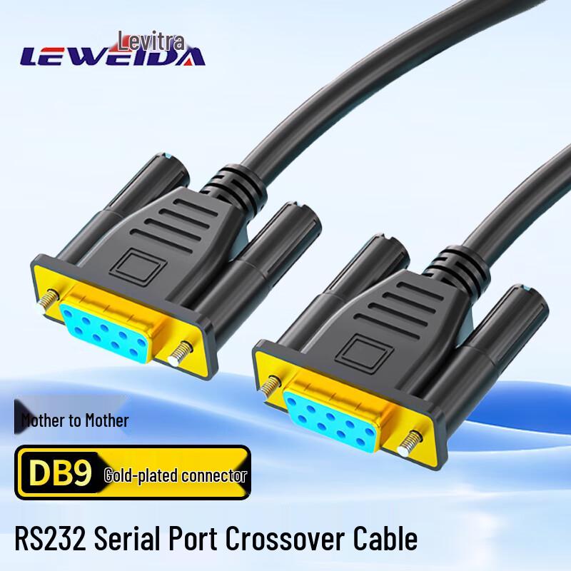 LEWEIDA DB9 RS232 Female-to-Female Crossover Serial Cable 3 Meters