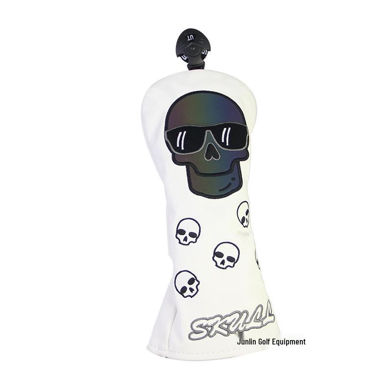Waterproof Embroidered Skull Golf Club Head Cover - 3 Colors