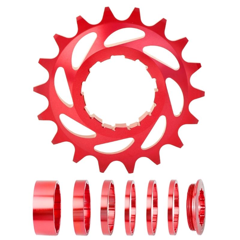 Kits de Conversion Single Vitesse pour Vélos 16T 18T, Cassettes Freewheels Roue en Alliage d'Aluminium pour Vélos Single Vitesse