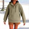 Women's Fashionable Long-sleeved Pullover And Solid-color Hooded Sweatshirt