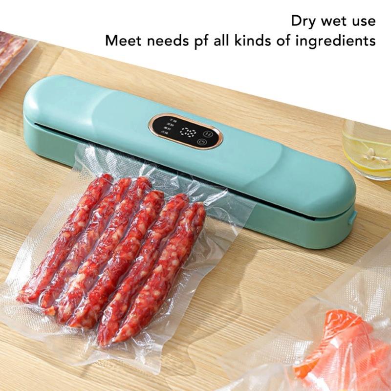Vacuum Sealer Machine Powerful 62kPa Digital Display 4 Modes Multifunctional Compact Food Sealing Machine For Home Kitchen
