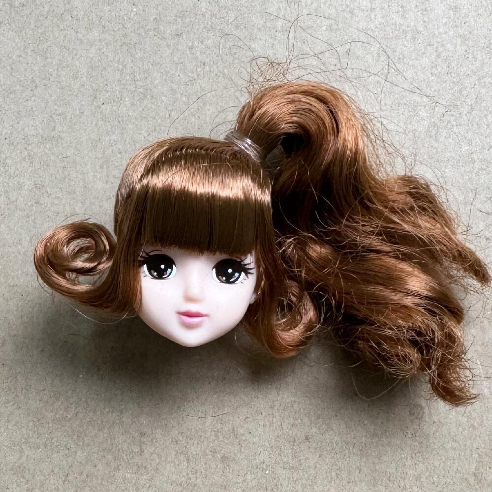 Original Jenny Doll Heads Colorful Long Hair Makeup Doll Parts Kids Learning Hair Dressing Doll Heads