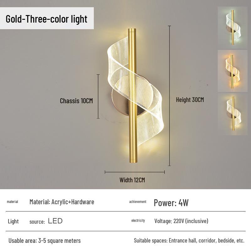 Luxury Nordic Butterfly LED Wall Sconce: Modern Minimalist Design for Bedroom or TV Room with Tricolor Lighting