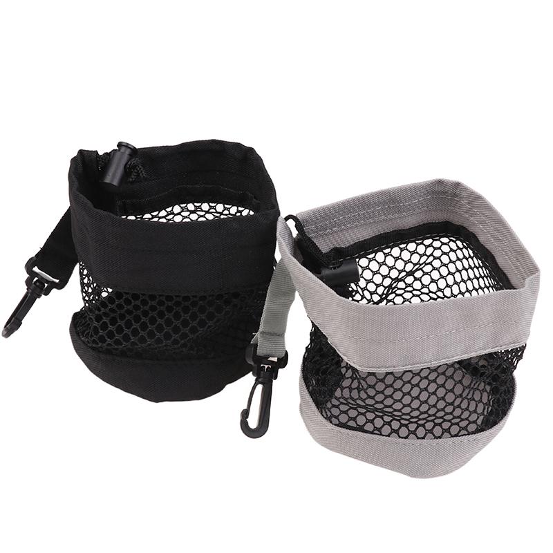 1 szt. Torba na piłki golfowe ze ściągaczem Wysokiej jakości siatka nylonowa i plastikowy klips do zawieszenia Wygodna do zawieszenia na torbie golfowej