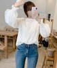 Yino Spitzenhemd Tüll Lang Herbst Damen Bluse, Oberteil, Stilvoll, Süß, Figurschmeichelnd, Ärmel, Formell, Büro, Pendeln, Schule, Elegant, Lässig, Atmungsaktiv,