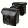 1 Pair of Waterproof PU Leather Motorcycle Saddlebags Detachable Strap Side Storage Toolkit & Tail Luggage