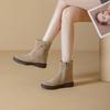 Fashionable Thick-soled Shoes, New Women's Boots, Belt-buckle Boots, Flat-leg Mid-calf Boots