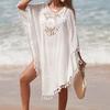 Cross-border Holiday Crochet Patchwork Tassel Beach Skirt and Sun Protection Cardigan Cover-up