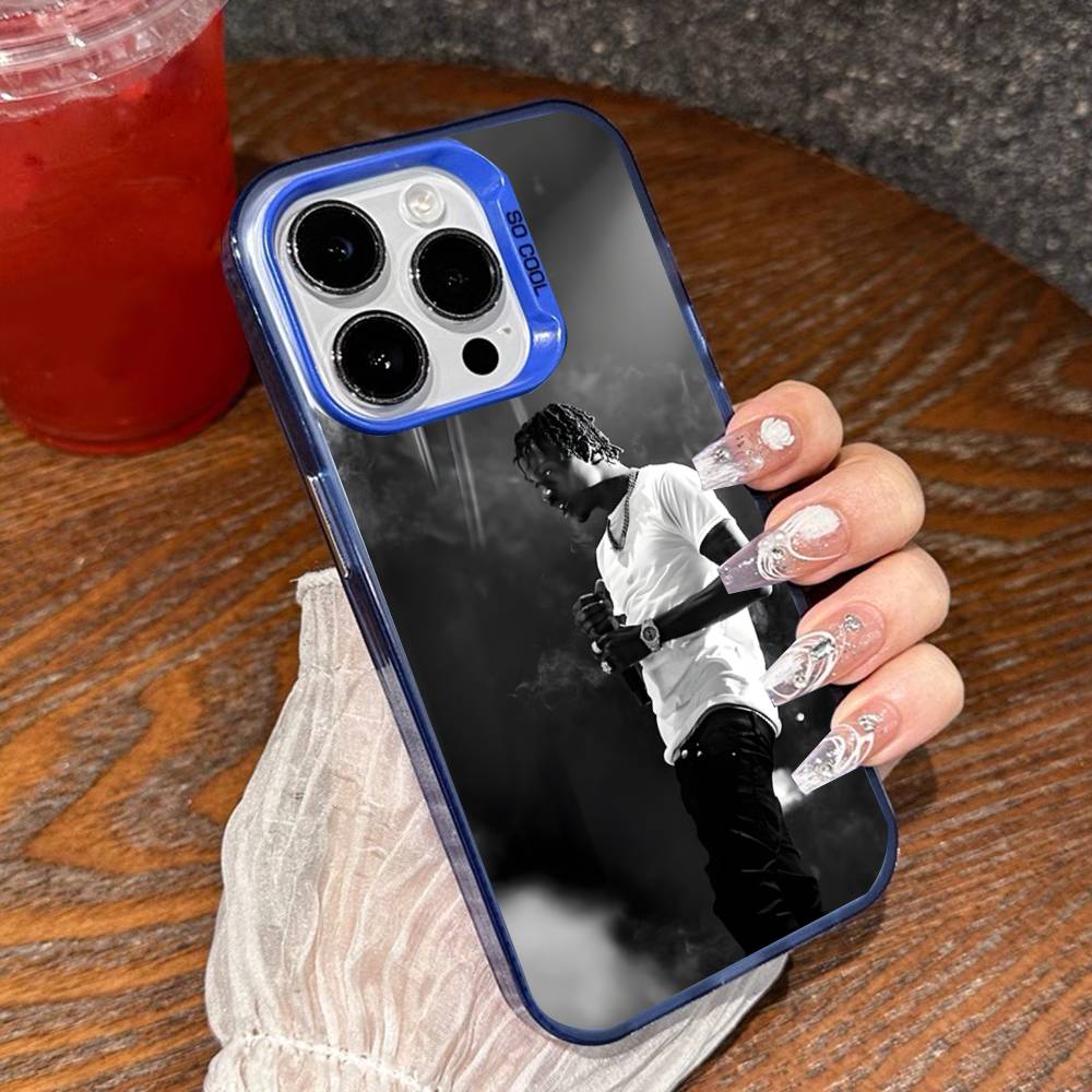 

Rapper Y-YoungBoy Phone Case For iPhone 17,16,15,14,13,12,11,Mini,Pro,E,SE4,XS,MAX Blue Candy Matte Cover iPhone12mini