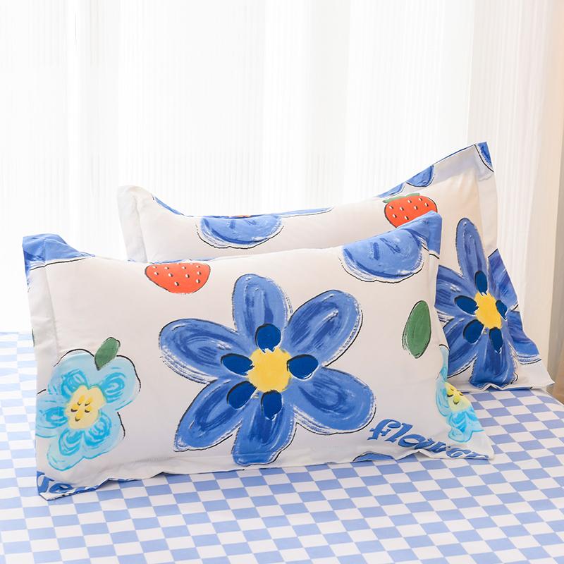 Modrý slunečnicový set přikrývky velikosti Queen Botanický květinový přehoz Plný Měkký ložní prádlo 4ks Černé sady přikrývek na postel Plný