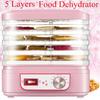 Food Dehydrator Fruit Vegetable Herb Meat Drying Machine Pet Snacks Food Dryer With 5 Trays 220V 50Hz Kitchen Appliances