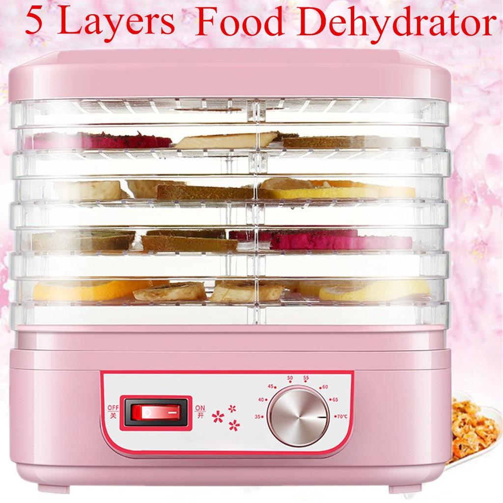 Food Dehydrator Fruit Vegetable Herb Meat Drying Machine Pet Snacks Food Dryer With 5 Trays 220V 50Hz Kitchen Appliances