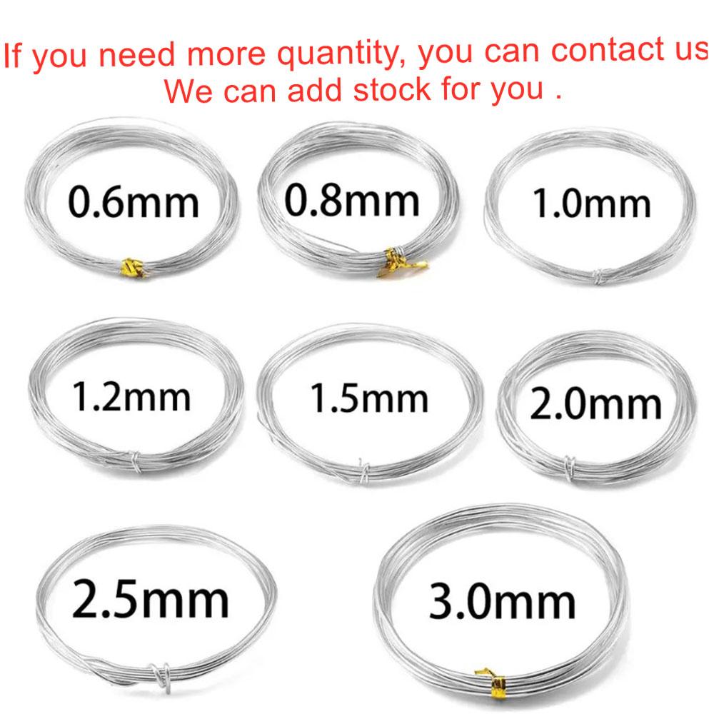 0.6-3mm Anadized Round Aluminum Wire 2-10 Meters Versatile Painted Aluminium Metal Wire For DIY Jewelry Making Accessories