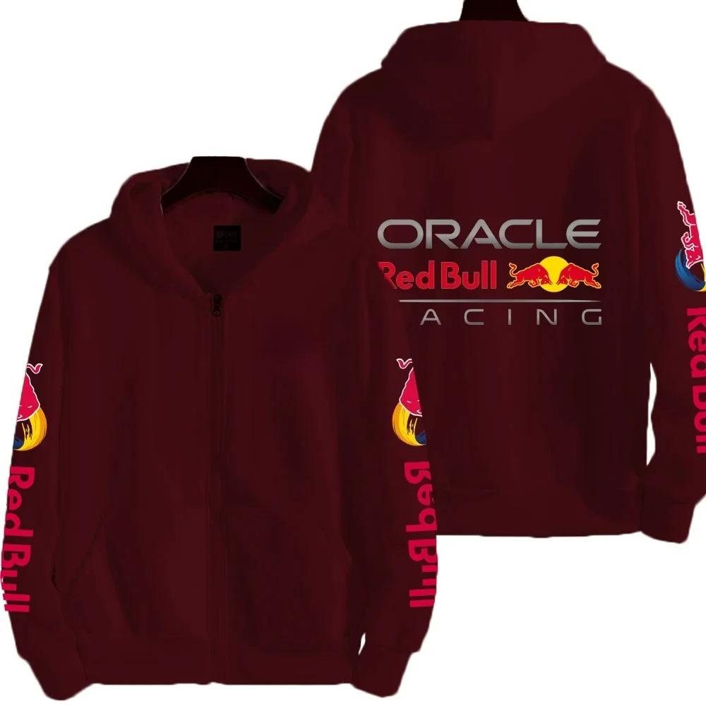 WowClassic Heren Hoodies & Sweatshirts Red Bull Couple Racing Sport Rits Hoodie L