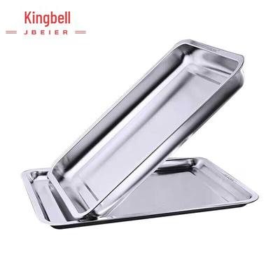 Prostokątna taca do serwowania ze stali nierdzewnej 304