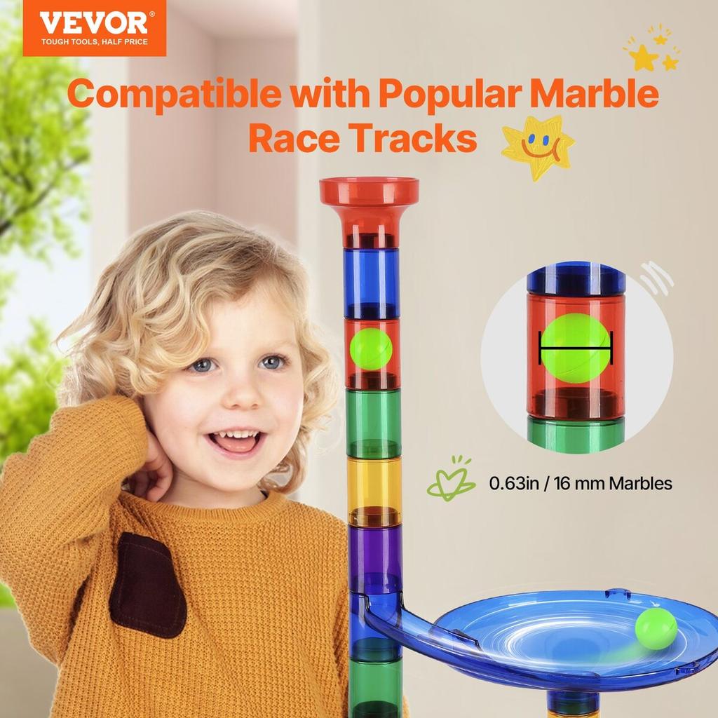 Murmelbahn Set 150 Teile Bau STEM Spielzeug Lernbausteine Geschenk für Kinder