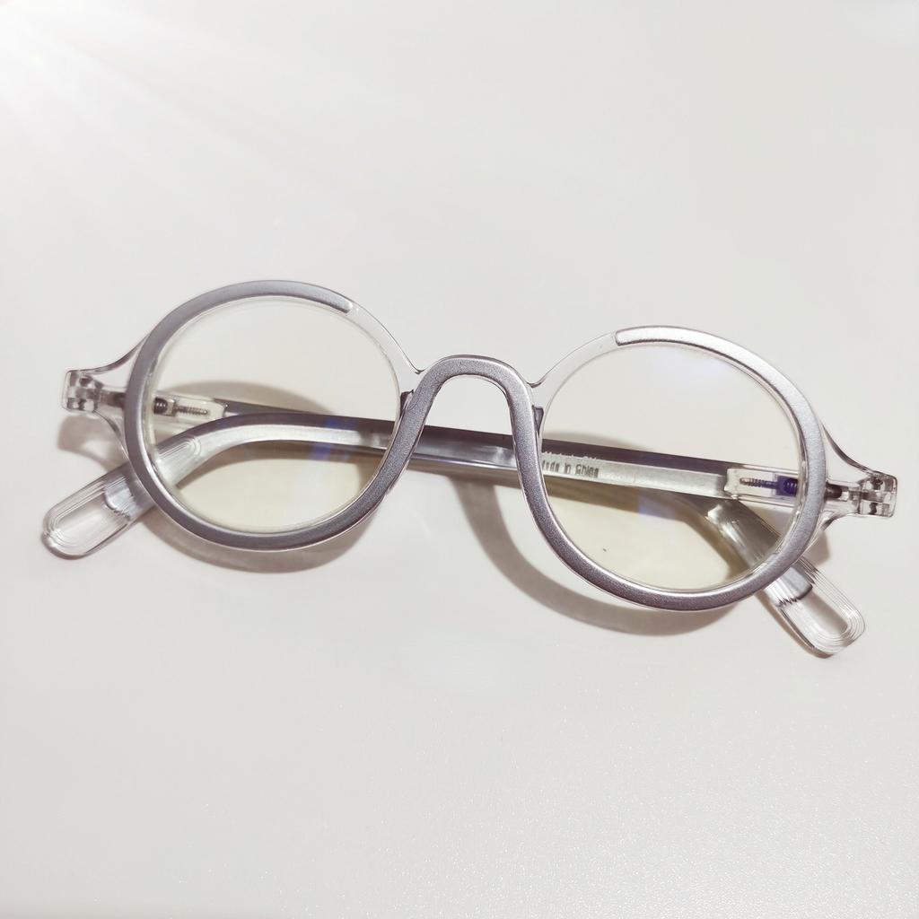 Reading Glasses Women Small Round Frame Vintage Blue Light Farsighted Eyewear 0 to +4 0 with Free Cloth