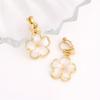 Gentle Korean Style Retro Flower Ear Clips for Women – Ins Simple Temperament Design, No Piercing Needed, Cute Daily & Party Jewelry