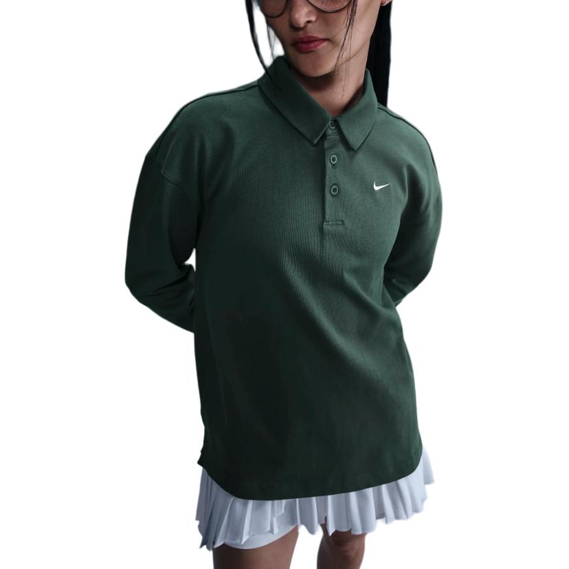 New Nike SportswearSwoosh FW24 Polo Shirt Women's Vintage Green FZ5814-338