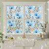 Window Privacy Film Wildflower Decorative Static Cling Vintage Floral Butterfly Window Stickers Non-adhesive Easy Care Decals for Home Kitchen Living