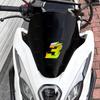 1pc Gold Laser Motorcycle Number Sticker Waterproof for Refit Motorcycle Helmet Fairing Car Window Bicycle Universal Vinyl Decal