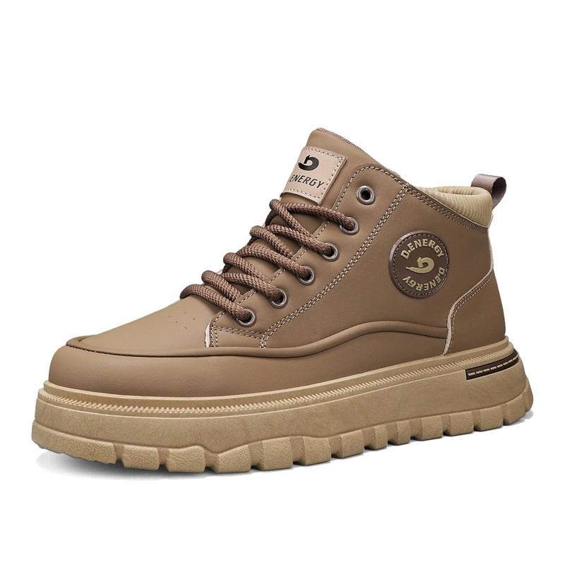 men's boots four season casual fashion comfortable high top casual boots outdoor thick soled anti slip commuting workwear boots