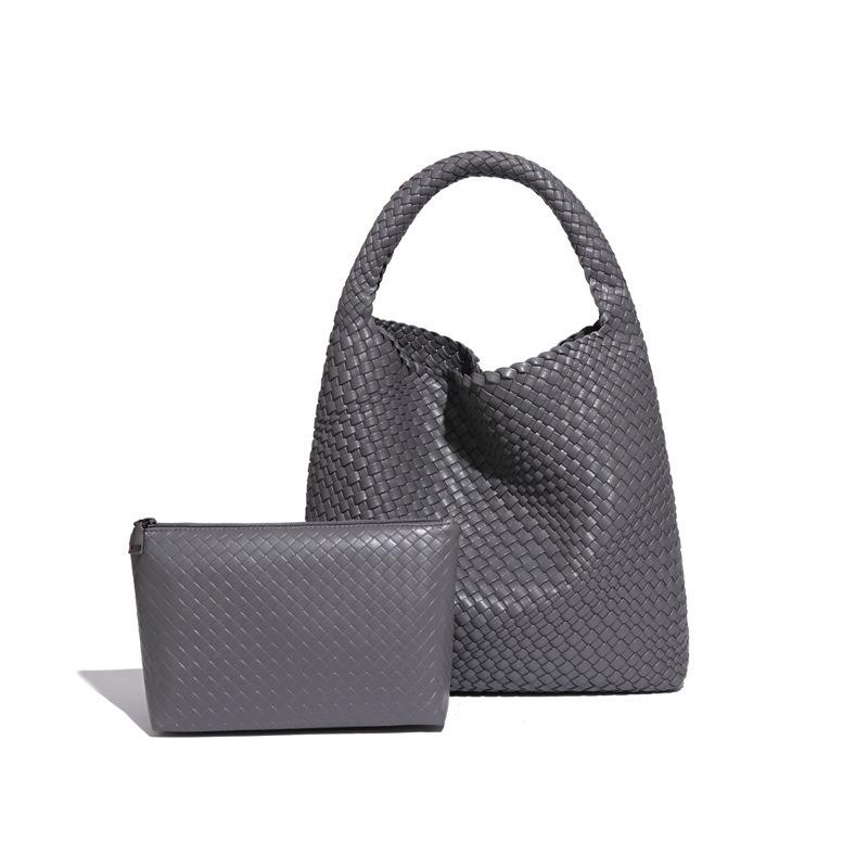 Pure Hand-woven Women's Bags, Large-capacity Shoulder Handbags, Fashionable and Versatile Underarm Bags, Exquisite and Simple