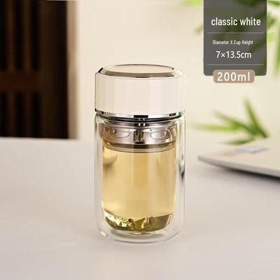 Double Wall Glass Cup with Lid