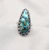 Abalone Shell Ring: 925 Sterling Silver Boho Statement Jewelry