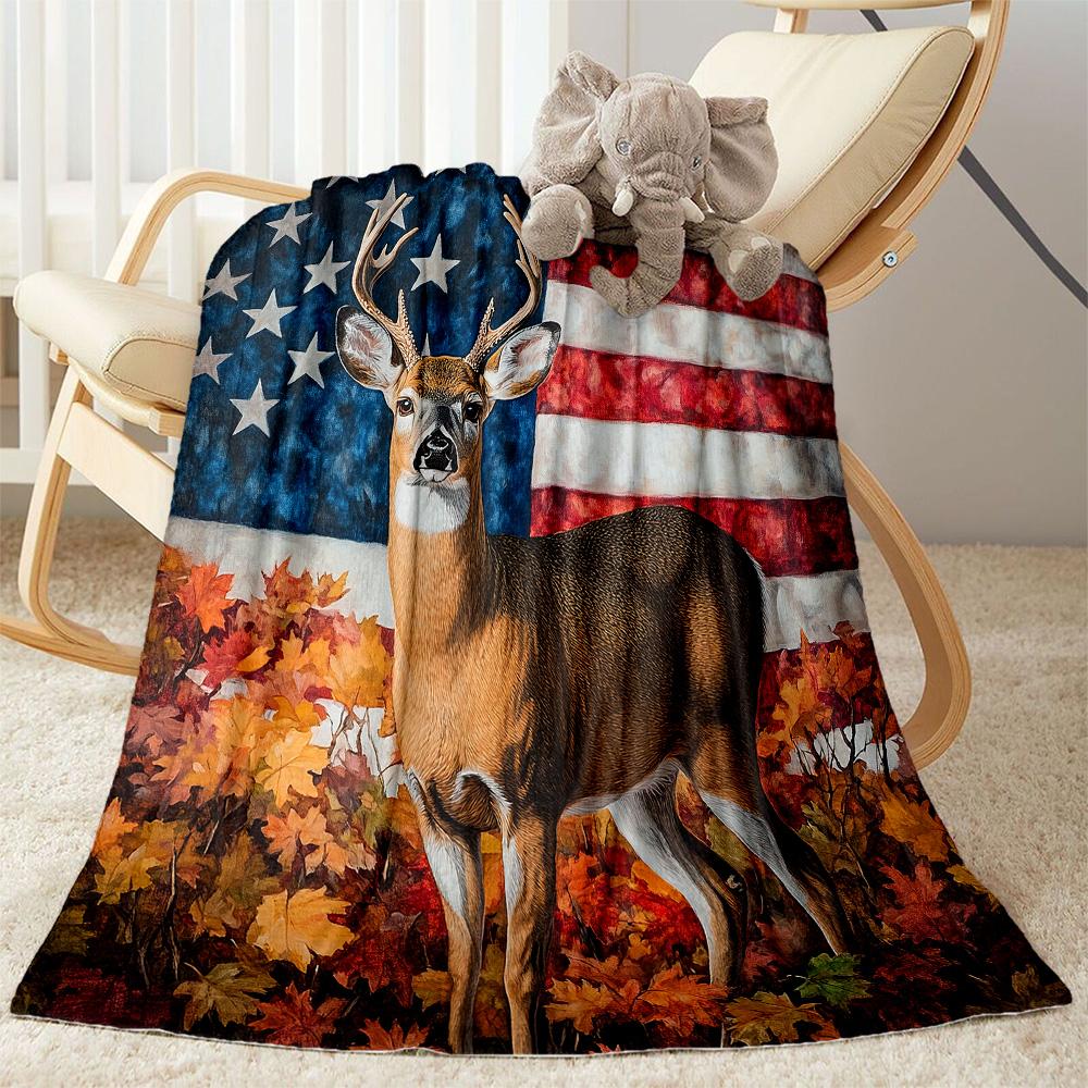 Deer In Forest Scene Blankets are suitable for living rooms, bedrooms, camping, and other places, making them an ideal choice for gifts.