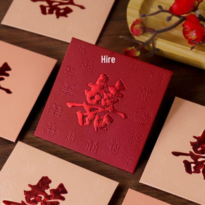 Creative Mini Red Envelopes for Weddings: Wedding Game Props & Door-Blocking Lai See Bags